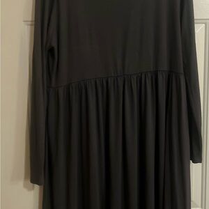Charcoal Gray Long Sleeve Dress
